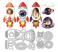 MAYJOYDIY Rocket Cutting Dies Stencil Spaceship Die Cuts Metal Template Planet DIY Craft Embossing Tools for Card Making Photo Album Scrapbooking Paper Crafts