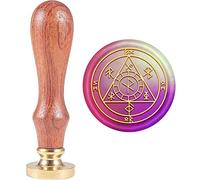 MAYJOYDIY Rune Sealing Wax Stamps Sign Wax Seal Stamp Ancient Writing Pattern 25mm Copper Seals Stamp Head Replacement Wear-Resistant Compact Light Card Gift Decoration Envelope Sealing