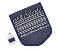 MAYJOYDIY Sew in Pocket Patch Jean Repair Patch Pocket 170 x 146mm Rectangular Fabric Pockets Insert with Wire Needle for Clothing Repair Dress Skirt Jacket Bags Decor, Black and White