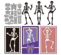 MAYJOYDIY Skull Skeleton Die Cuts Rock Gesture Skeleton Embossing Template Thumbs-Up Skull Carbon Steel Cutting Stencils for Card Making DIY Scrapbooking Album Gift Decoration