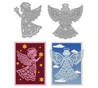 MAYJOYDIY Small Angel Metal Cutting Dies Winged Angel Die Cuts Embossing Template Carbon Steel Stencils for Card Making Scrapbooking Handbook Gift Decoration