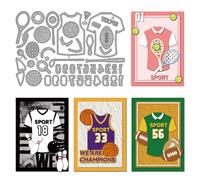 MAYJOYDIY Sports Jersey Die Cuts Set, Metal Cutting Dies for Basketball, Soccer & Baseball (Player Numbers & Ball Designs), Embossing Stencils for Scrapbooking, Greeting Cards & Paper Crafts