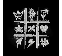 MAYJOYDIY Street Style Graffiti Rhinestone Iron on Hotfix Transfer Crown Dollar Sign Heat Transfer Sticker Grid of Nine Bling Clothing Decoration Applique for Shirt Bag Hat Jeans Shoes DIY Crafts