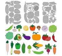 MAYJOYDIY Vegetables Fruit Metal Cutting Dies Kitchen Avocado Die Cuts Lemon Carrot Embossing Template Mushroom Carbon Steel Stencils for Card Making Scrapbooking Album Handbook Gift Decoration
