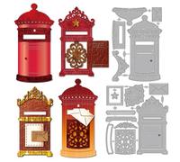MAYJOYDIY Vintage Mailbox Metal Cutting Dies Envelope Post Box Die Cuts Stencils Openwork Lace Embossing Template Dies for DIY Paper Craft Card Making Scrapbooking Album Decor