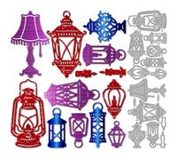 MAYJOYDIY Vintage Oil Lamp Metal Die Cuts European Table Lamp Cutting Dies Stencils Candle Lantern Embossing Template Scrapbooking Tool for DIY Craft Card Making Album Festive Gift Decorations