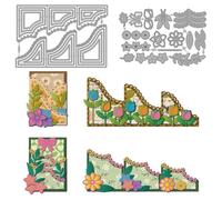 MAYJOYDIY Wave Floral Border Metal Die Cuts, Carbon Steel, Wave Frame Pattern,DIY Scrapbooking Embossing Stencils for Scrapbooking Paper Crafting Decor Photo Album