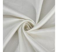 MAYJOYDIY White Poly Cotton Broadcloth Fabric 150×100cm Inside Silver Wires Plain Solid Color Linen Fabric Garments Crafts Accessories for Table Cloth Embroidery Backing Quilting Sewing