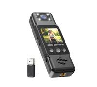 maykawe 4K Body Camera with Audio and Video Recording Wearable Cam Magnetic Back Clip 180 Rotatable Lens Motion Detection LED Fill Light for Law Enforcement Delivery Activities