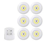 maykawe COB LED Puck with Remote Controller Wireless Dimmable Touch Control Night Lamp Powered Function Superb Bright Under Cabinet for Home Use