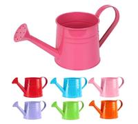maykawe Metal Watering Can Mini,1L Vintage Galvanised Steel Watering Pot with Long Spout,Rust Resistant Lightweight Watering Can for Indoor Outdoor Garden Plants Kids Adult (Magenta, 24.5x12x13cm)