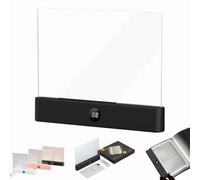 maykawe Smart Flat Book Light: Rechargeable LED Reading Light with 3 Colors and Timer, Portable Eye-Friendly Book Lamp for Bed, Student, Dormitory and Bedroom (Black)