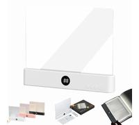 maykawe Smart Flat Book Light: Rechargeable LED Reading Light with 3 Colors and Timer, Portable Eye-Friendly Book Lamp for Bed, Student, Dormitory and Bedroom (White)
