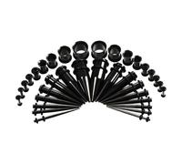 maykawe Stainless Steel Tapered Ear Expanders 36-Piece Assortment Set Piercing Jewelry