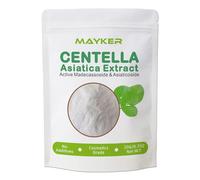 MAYKER Centella Asiatica Pure Extract Powder With Active Madecasoside And Asiaticoside B, Ideal For Enhancing Homemade Skin Care Formulas. Versatile Ingredient For Homemade Serums From