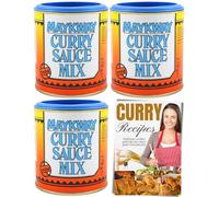 Maykway Curry Sauce Mix Mild with Curry Recipe Leaflet (170g x 3 Packs) | Ideal Curry Kit with 3 Pcs. Maykway Curry Powder and Recipe Card | Curry Mix Suitable for Vegetarians