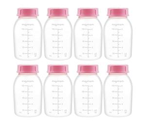 Maymom 8-Pack Breast Milk Pump Bottle, Compatible with Medela, Ameda Pumps, 150ml, BPA Free, Reusable, Heavy Duty, Breast Milk Storage and Transportation