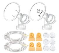 Maymom Breast Pump Kit Compatible with Medela Pump in Style Advanced Breast Pumps;2 Breastshields (one-piece, 24mm), 4 Valve, 6 Membrane, & 2 Pump-in-Style Tubing Can Replace Medela Pumpin Style Valve