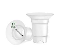 Maymom Flange Inserts 17 mm Compatible with Freemie 25 mm Collection Cup. 2pc/Each (semi Transparent)