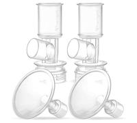 Maymom MyFit Flange Set, Two-Piece Breast Shield (13mm Small) Base Connector for Selected Ameda Breast Pumps (Shield 13mm + Connector)