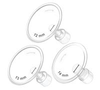 Maymom MyFit Flanges Classic/Conical Shape Goldie Pack 12 13 14 mm Compatible with Medela Breast Pumps and Wide Base and Narrow Base Connectors