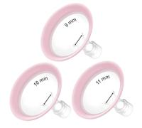 Maymom MyFit Flanges Pano Goldie Pack 9 10 11 mm Compatible with Medela Breast Pumps and Maymom Wide Base and Narrow Base Connectors