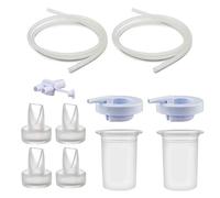 Maymom Pump Parts Compatible with Ameda Purely Yours and MYA Joy Set with Cap, Silicone Diaphragm, Duckbill Valve, Hose and Adapter, Compatible Accessories