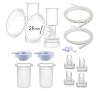 Maymom Pump Parts Compatible With Ameda Purely Yours Pumps; Incl. Silicone Membrane, Duckbill, Tubing, Flange; Replaces Ameda Spare Parts Kit (Flange 28 mm)