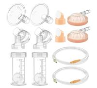Maymom Pump Parts Compatible with Medela Symphony, 21mm Flange (Detachable Shield and Connector) Not Original Medela Symphony Replacement Pump Parts 45mL-Bottle Tube Cap Membrane Valve