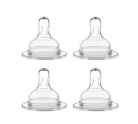 Maymom Silicone Nipple Slow Flow, 4pc; Compatible with Spectra/Motif Luna/Maymom Widemouth Bottles