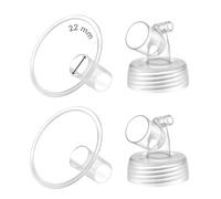 Maymom Spectra S1/S2 2 Piece Wide Neck Pump Parts Includes Wide Neck Flanges Non Original Spectra Flange (22mm Two Flanges)