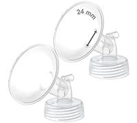 Maymom Wide Neck Pump Part for Spectra S1/S2 Pumps; Incl Wide Mouth Flange; Not Original Spectra Flange; Replaces Spectra Shield (24 mm Two Flanges)
