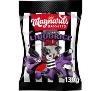 Maynards Bassetts Black & White Liquorice Mix, The Perfect Halloween Treat, 130 g (Pack of 1)