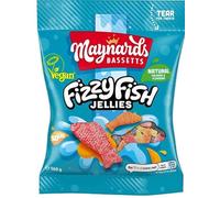 Maynards Bassetts Fizzy Fish 12 bags x 130g