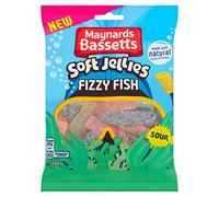 Maynards Bassetts Fizzy Fish Soft Jellies Sweets Bag, 160 g