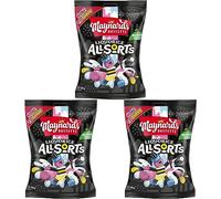 Maynards Bassetts Liquorice Allsorts Sweets Bag, Assorted Liquorice Candies for Sharing, 350 g (Pack of 3)