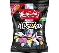 Maynards Bassetts Liquorice Allsorts Sweets Bag, Assorted Liquorice Candies for Sharing or Gifting, 350 g (Pack of 1)