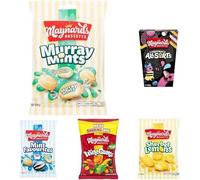 Maynards Bassetts Old School Favourites Bulk Sweet Bundle, Includes 1 x Wine Gums 1 kg & 1 x Liquorice Allsorts 350 g & 12 x Sherbet Lemons 192 g & 12 x Murray Mints 193 g & 12 x Mint Favourites 192 g