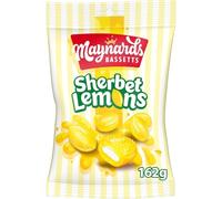 Maynards Bassetts Sherbet Lemons, Tangy Lemon Sweets with Fizzy Centre, 162 g (Pack of 1)