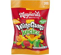 Maynards Bassetts Wine Gums Juicies Sweets, Bursting With Fruity Flavours, 130 g Bag (Pack of 1)