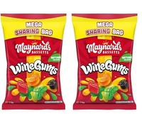 Maynards Bassetts Winegums, 1 kg Bag (Pack of 2)