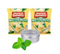 Maynards Murray Mints Sweets Bags x 2 x 162g Gluten Free Treats Bundle with TinTastic Travel Sweets Tin