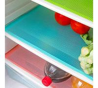 MayNest 12Pcs Refrigerator Mats, Waterproof Non-Slip EVA Refrigerator Liner Pads Drawers Shelves Cabinets Storage Kitchen and Placemats (3 Blue+3 Green+2 Red), M