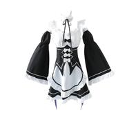 MaYng Anime Rem Ram Cosplay Costume Women's Halloween Uniform Suit Lolita Uniform Dress Outfits (X-Small)