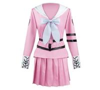 MaYng Hot Anime Miu Iruma Cosplay Costume Women's Halloween Uniform Suit Sailor Suit Pink Outfits (Small)