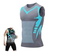 Maynox Vitaboost Shirt, Maynox Vest, Vitaboost Compression Shirt for Men, 2024 New Ionic Shaping Sleeveless Vest (Large,Gray)