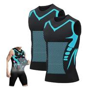 Maynox Vitaboost Shirt, Maynox Vest, Vitaboost Compression Shirt for Men, 2024 New Ionic Shaping Sleeveless Vest (Medium,Black*2pcs)