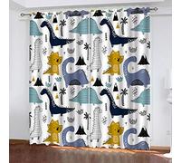 MAYNUO Blackout Curtains For Bedroom 3D Abstract Animal Dinosaur Thermal Insulated Window Curtain For Living Room For Girls Boys Kids, 2 Panels, 78x62Inch Pattern Eyelet