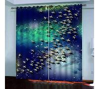 MAYNUO Blackout Curtains For Bedroom 3D Abstract Birds In The Sky Thermal Insulated Window Curtain For Living Room For Girls Boys Kids, 2 Panels, 78x62Inch Pattern Eyelet Noise Reducing