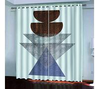 MAYNUO Blackout Curtains For Bedroom 3D Abstract Geometry Creativity Thermal Insulated Window Curtain For Living Room For Girls Boys Kids, 2 Panels, 78x62Inch Pattern Eyelet